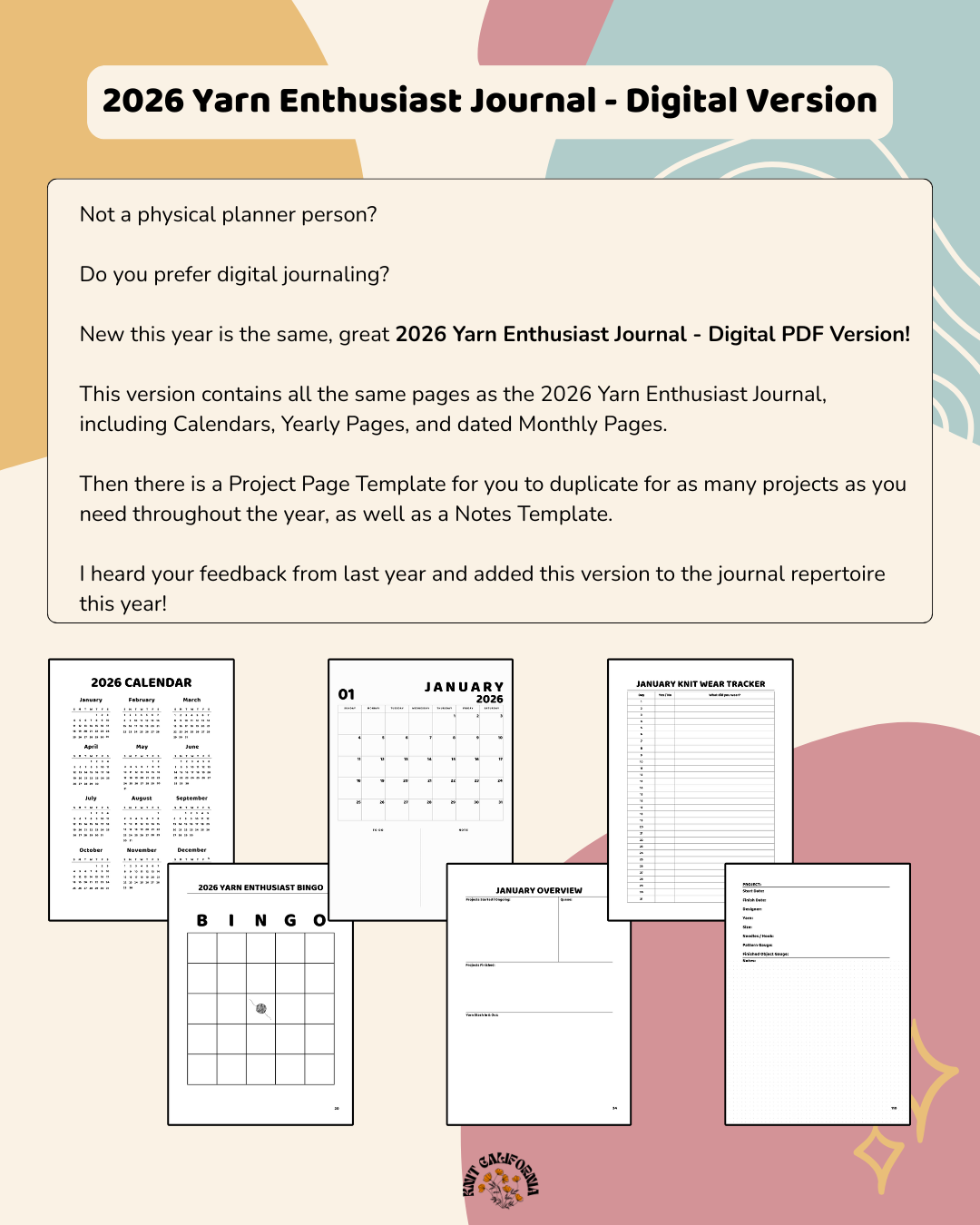 2026 Yarn Enthusiast Journal - Digital Version